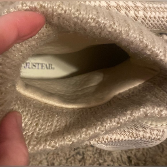 JustFab Elenora Sweater Fold over Ankle Boots, 11 - Picture 3 of 6